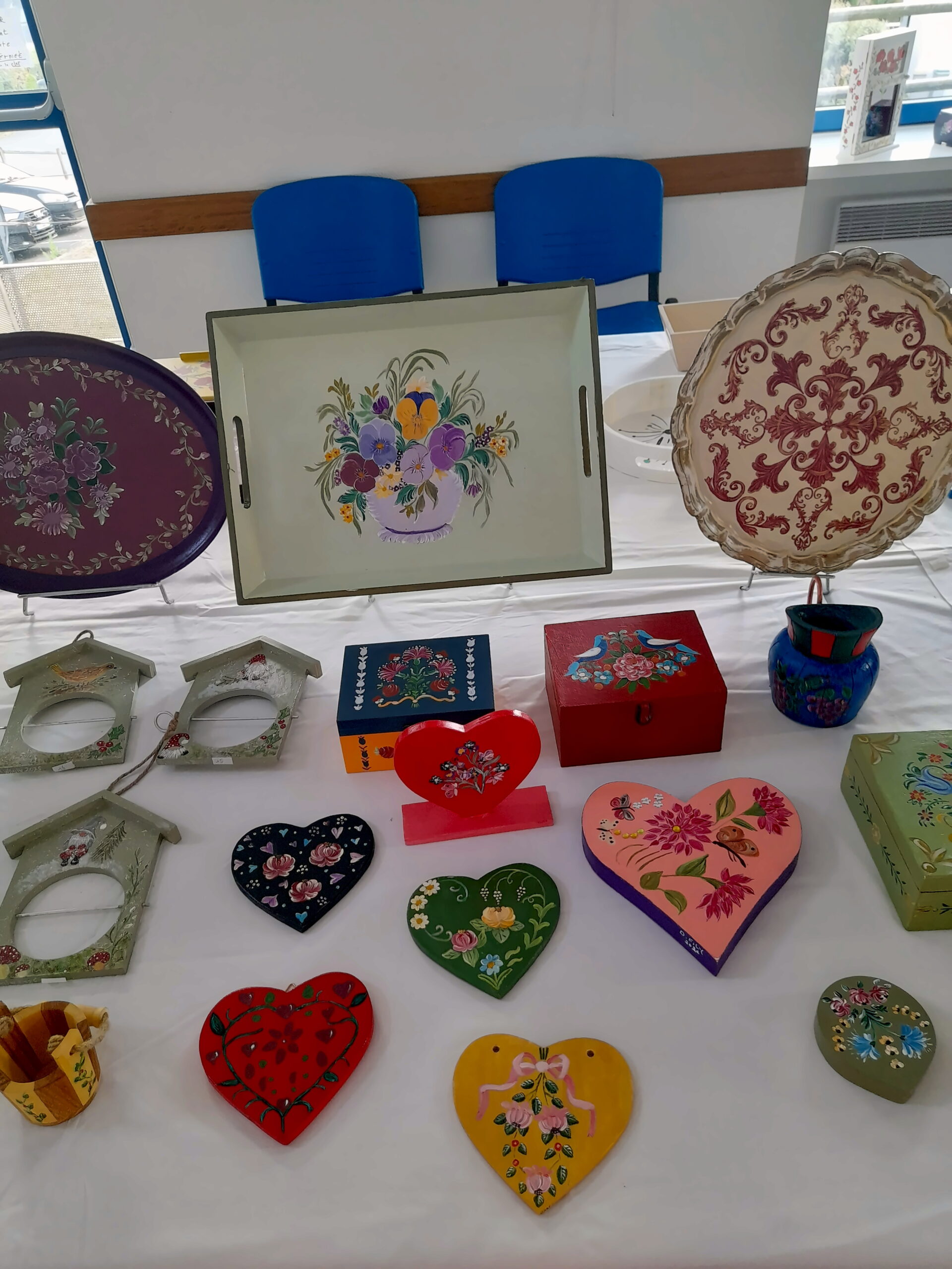 Exposition Peinture Paysanne sur Bois - détail des créations